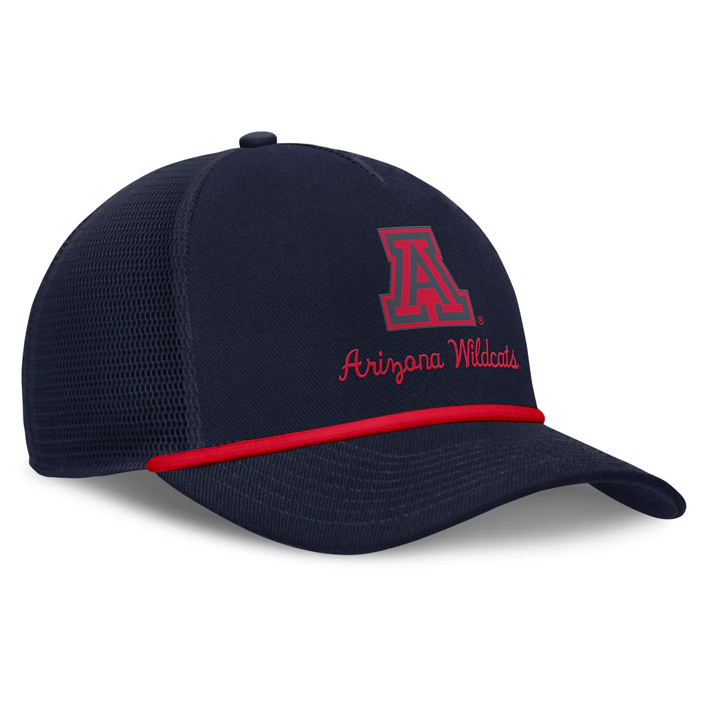 NCAA Arizona Wildcats Nike Academic Rope Snapback Trucker Hat - Navy - Image 2