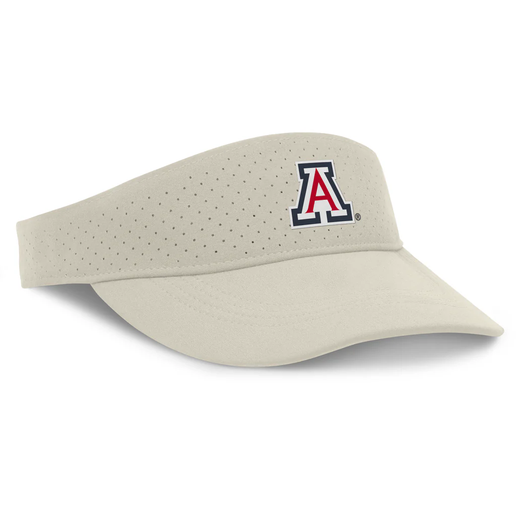 NCAA Arizona Wildcats Nike Ace Performance Visor Hat - Cream - Image 2
