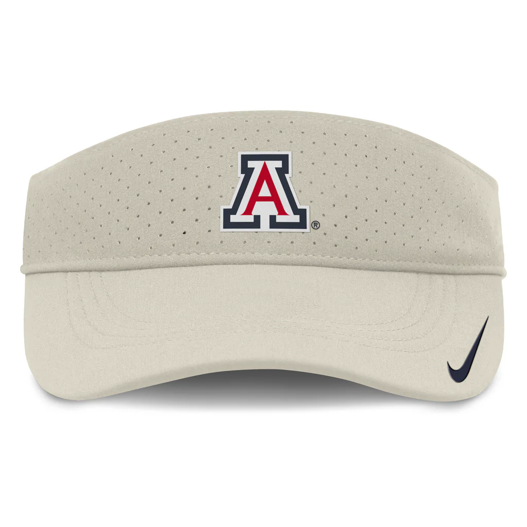 NCAA Arizona Wildcats Nike Ace Performance Visor Hat - Cream - Image 3