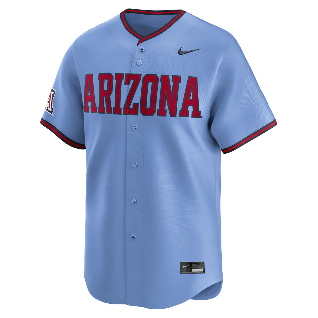 NCAA Arizona Wildcats Nike Baseball Jersey - Blue - Image 2