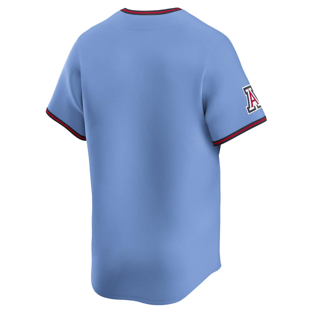 NCAA Arizona Wildcats Nike Baseball Jersey - Blue - Image 3