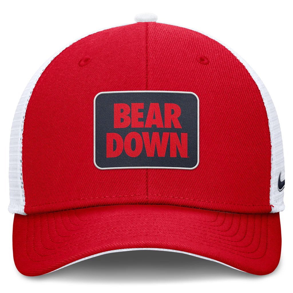NCAA Arizona Wildcats Nike Bear Down Patch Trucker Adjustable Hat - Red - Image 2