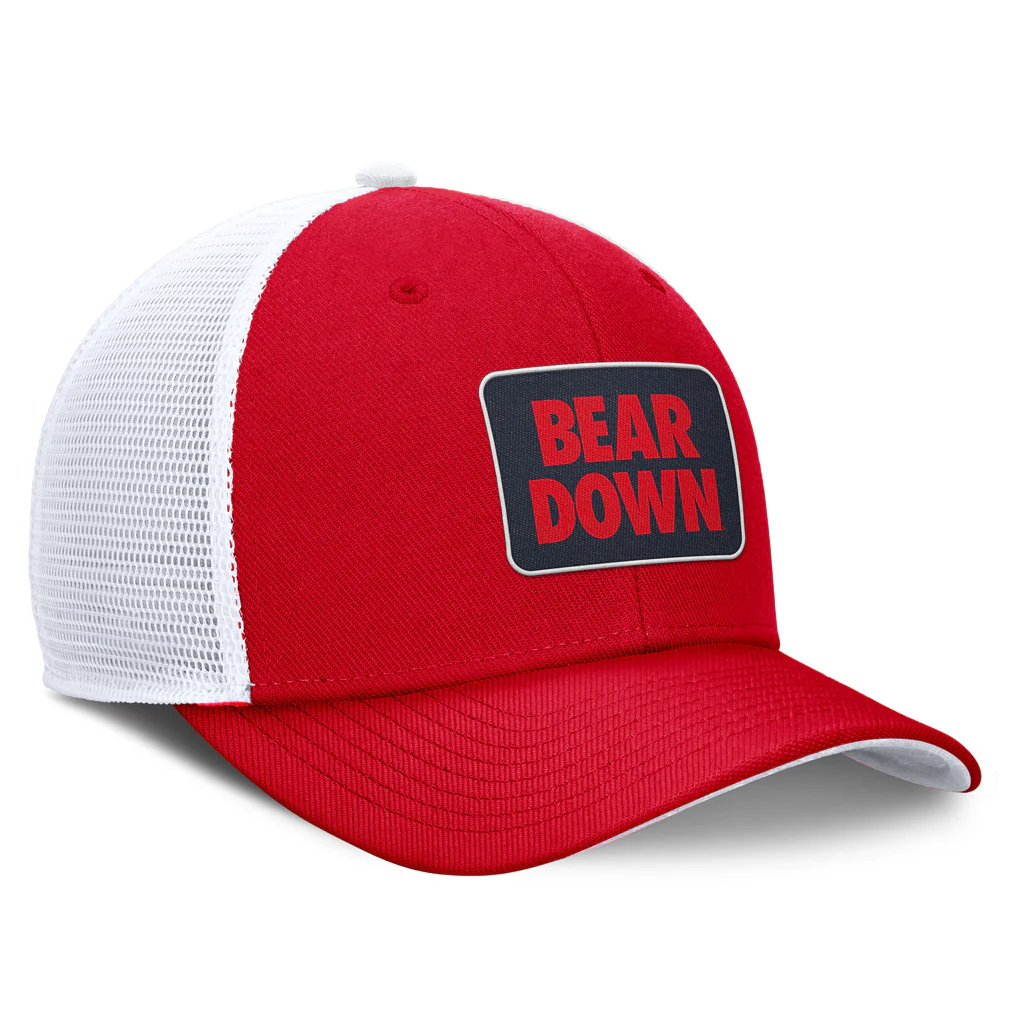 NCAA Arizona Wildcats Nike Bear Down Patch Trucker Adjustable Hat - Red - Image 3