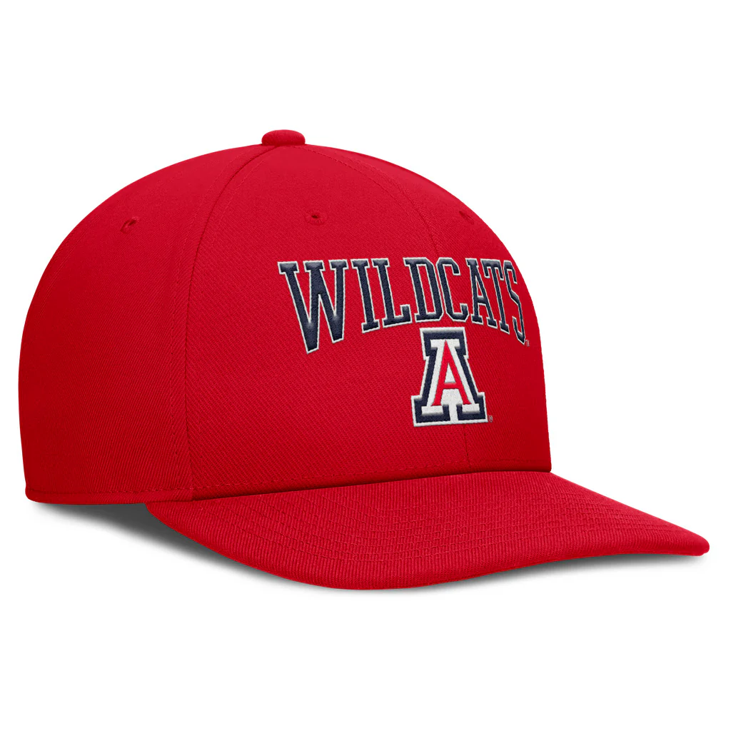 NCAA Arizona Wildcats Nike Big Wordmark Logo Snapback Hat - Red - Image 3
