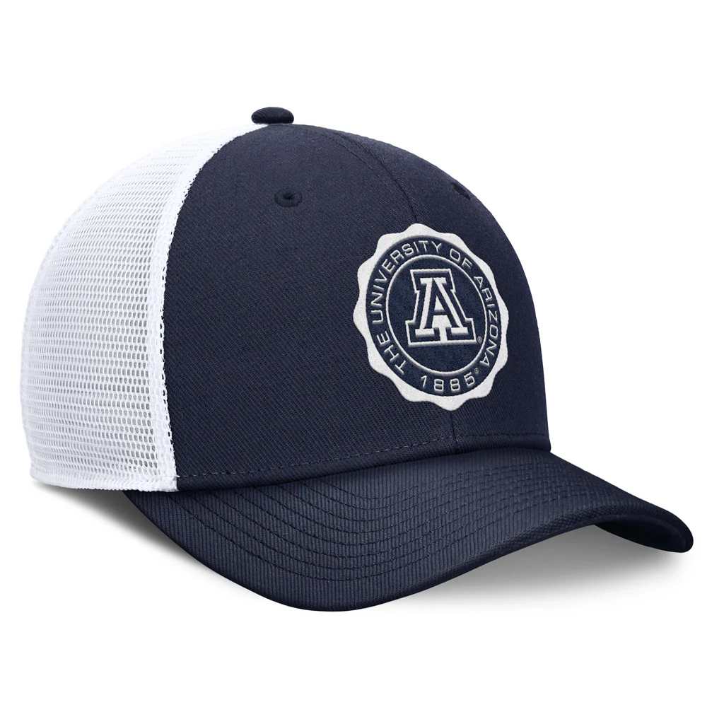 NCAA Arizona Wildcats Nike Bottle Cap Trucker Snapback Hat - Navy - Image 2