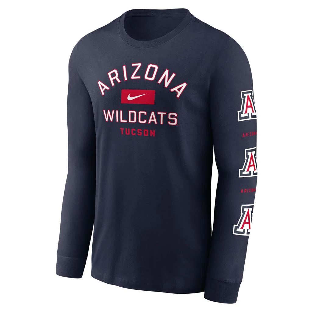 NCAA Arizona Wildcats Nike Classic Location Long Sleeve T-Shirt - Navy - Image 2