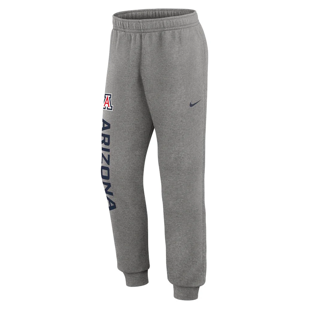 NCAA Arizona Wildcats Nike Club Fleece Joggers Pants - Gray - Image 2