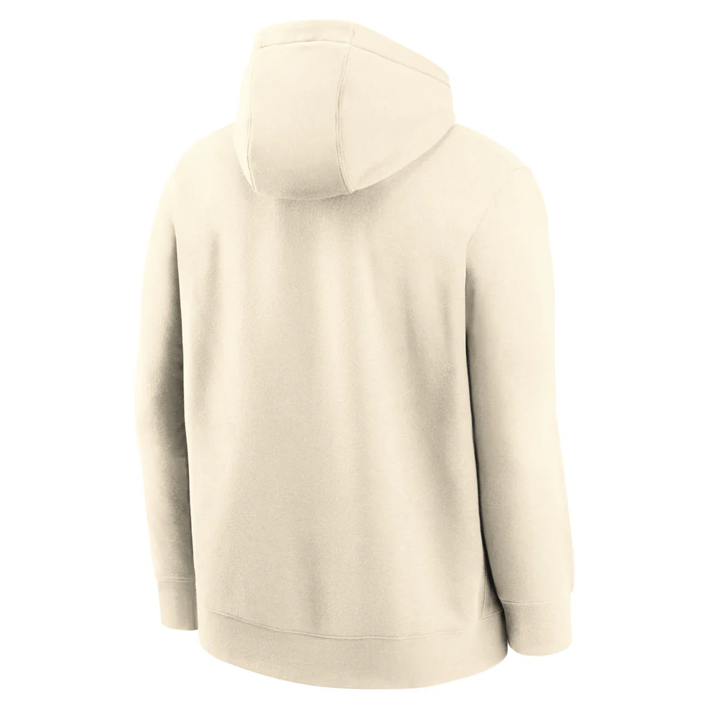 NCAA Arizona Wildcats Nike Club Fleece Tackle Twill Pullover Hoodie - Cream - Image 3