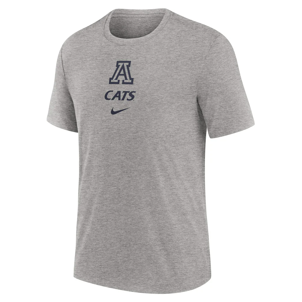 NCAA Arizona Wildcats Nike Condensed Tri-Blend Stack T-Shirt - Image 2