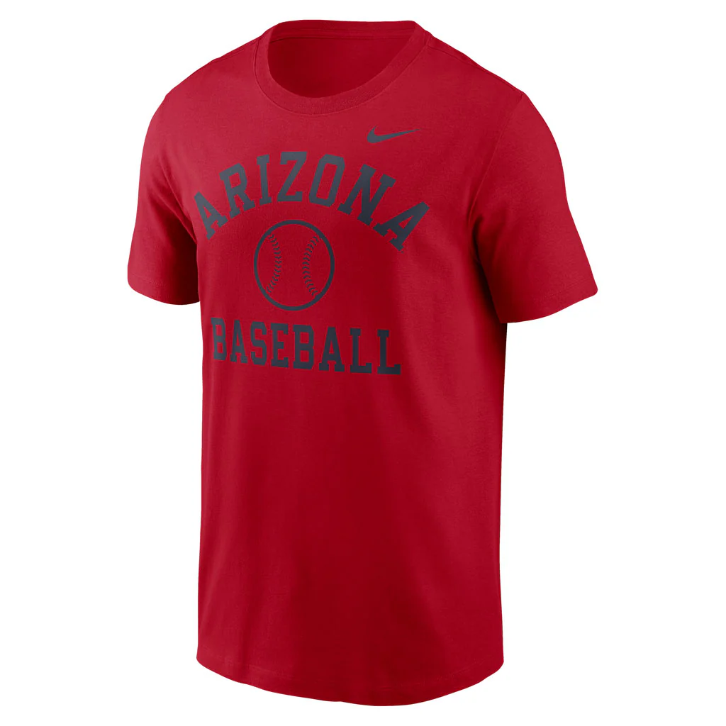 NCAA Arizona Wildcats Nike Cotton Baseball T-Shirt - Red - Image 2