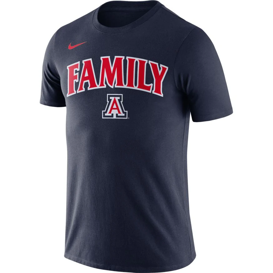 NCAA Arizona Wildcats Nike Cotton Verbiage T-Shirt - Navy