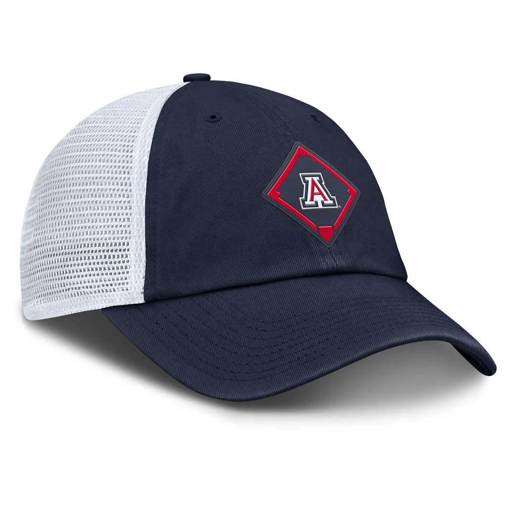 NCAA Arizona Wildcats Nike Diamond Patch Adjustable Slouch Trucker Hat - Navy - Image 2