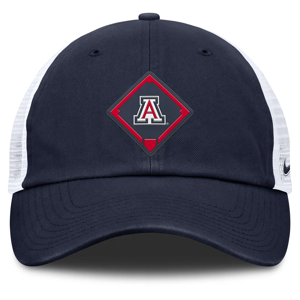NCAA Arizona Wildcats Nike Diamond Patch Adjustable Slouch Trucker Hat - Navy - Image 3