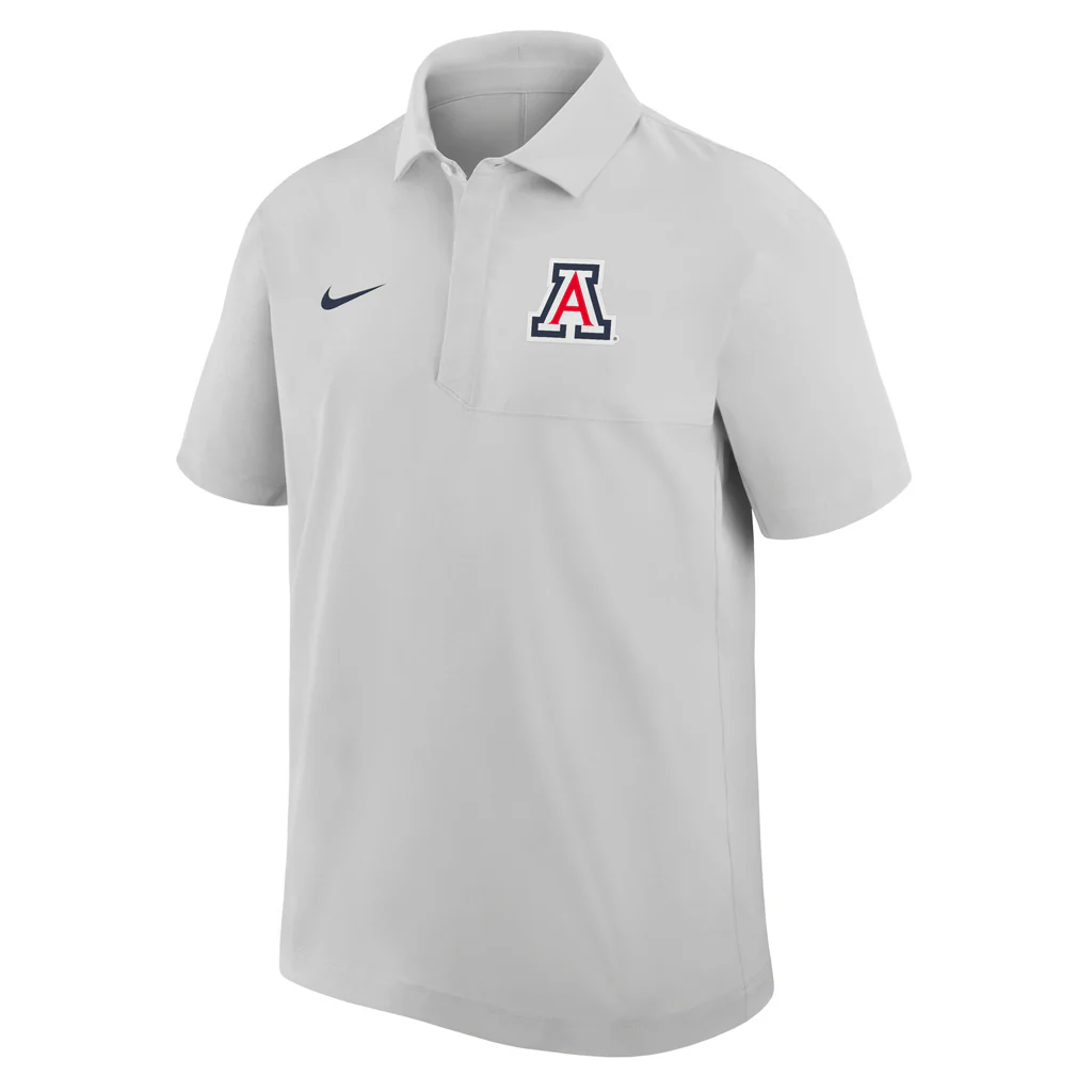 NCAA Arizona Wildcats Nike Dri-Fit Woven Polo - Gray - Image 2