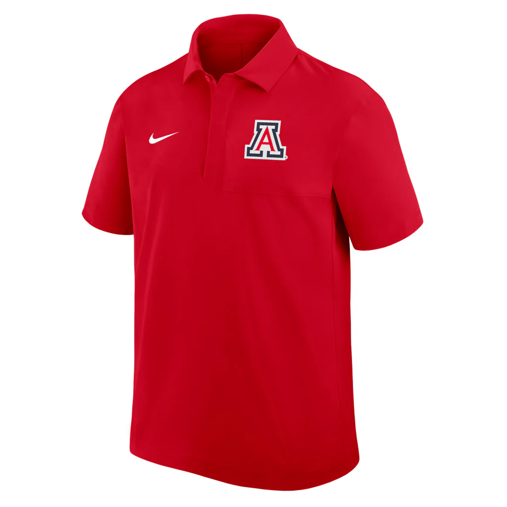 NCAA Arizona Wildcats Nike Dri-Fit Woven Polo - Red - Image 2