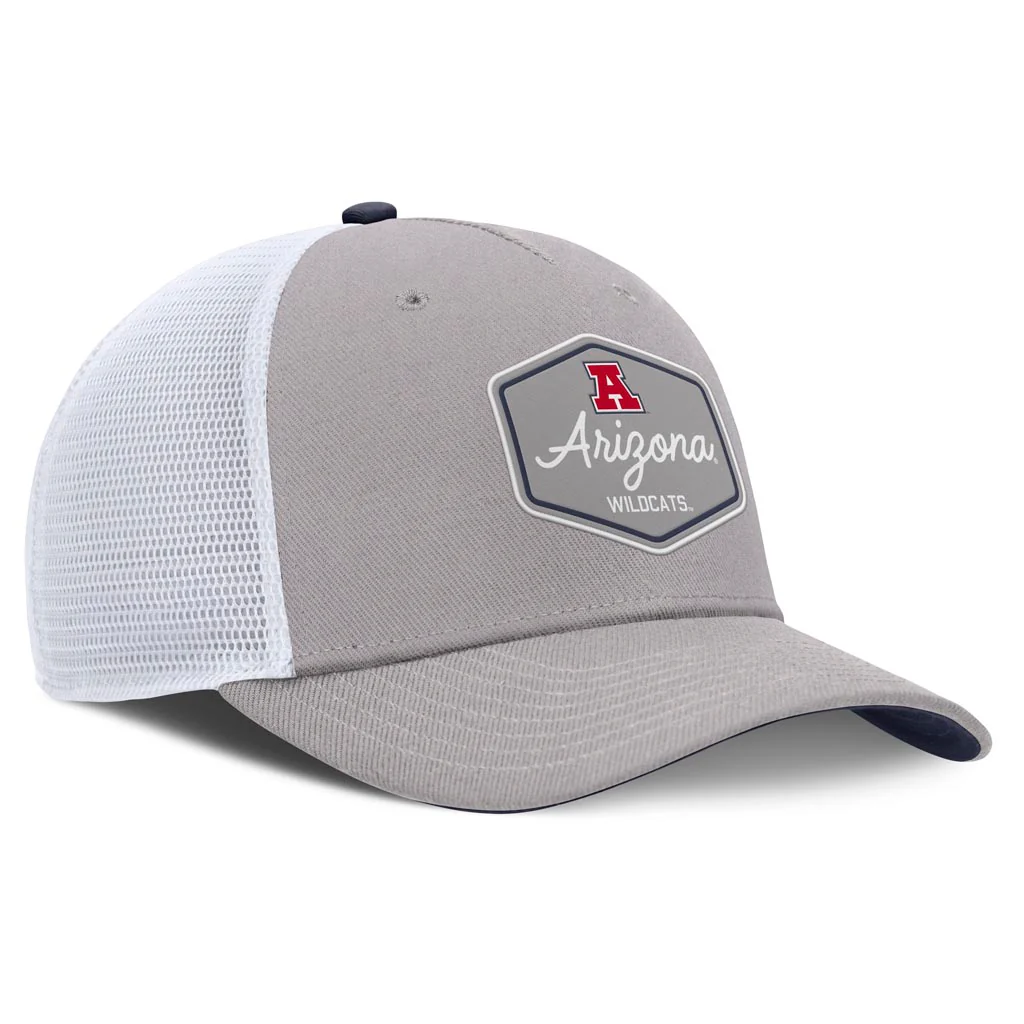 NCAA Arizona Wildcats Nike Hexagon Snapback Trucker Hat - Gray - Image 2