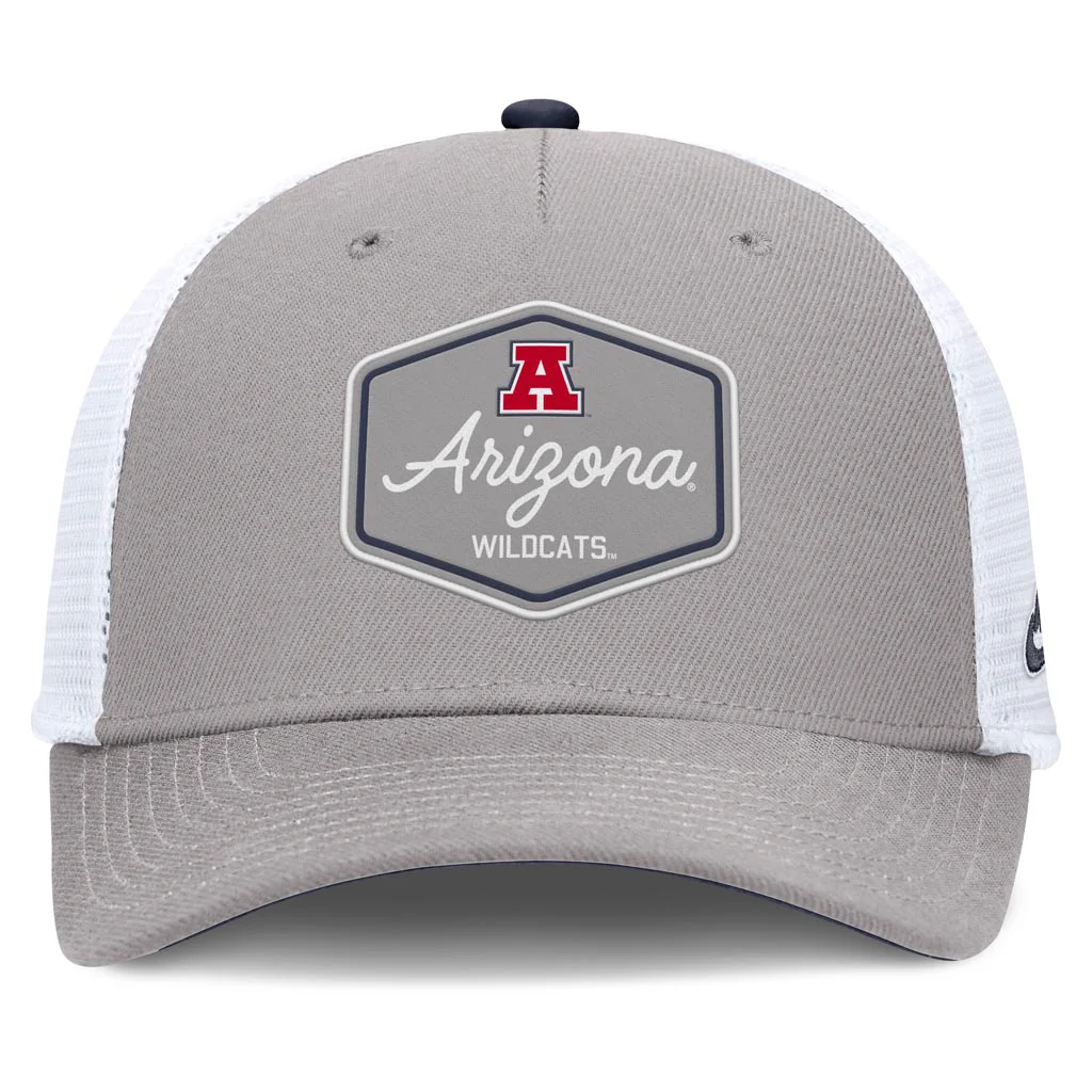 NCAA Arizona Wildcats Nike Hexagon Snapback Trucker Hat - Gray - Image 3