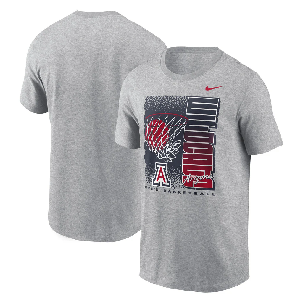 NCAA Arizona Wildcats Nike Hoop Club T-Shirt - Gray