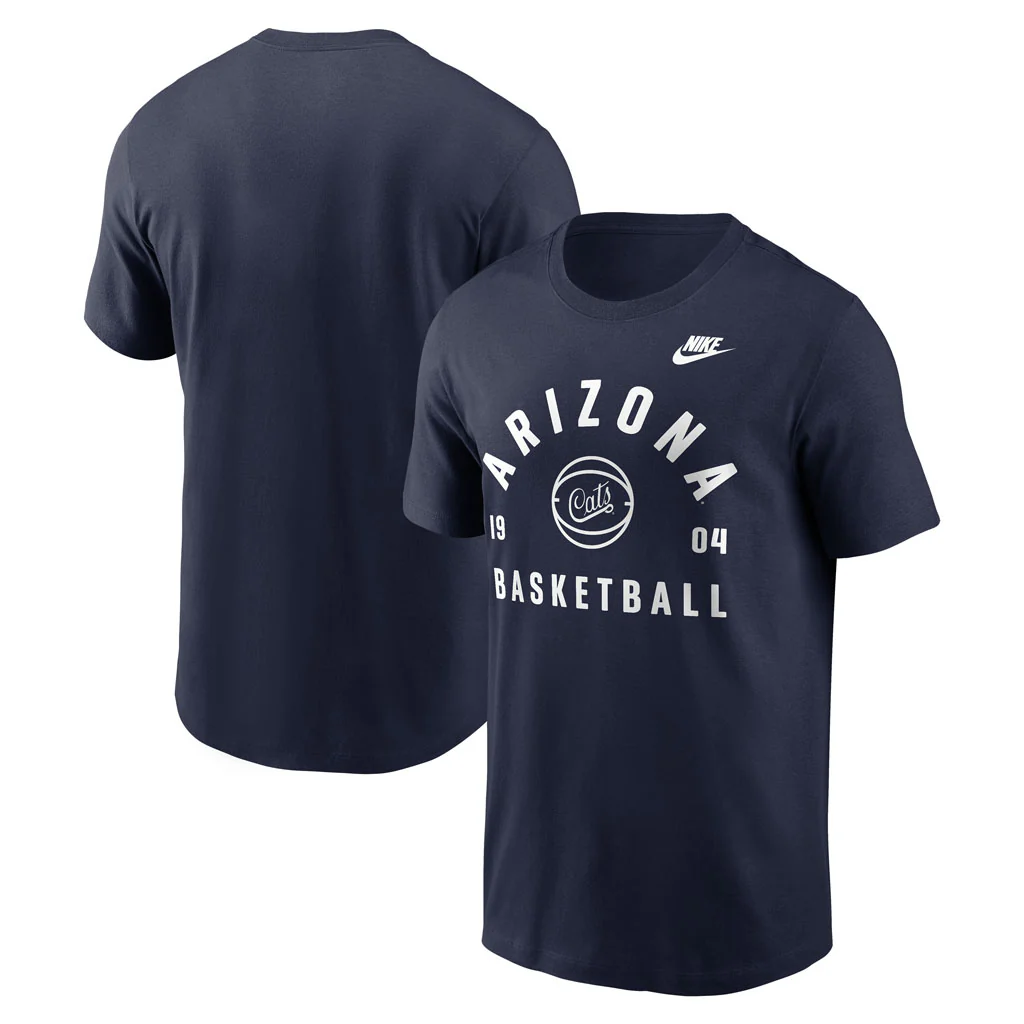 NCAA Arizona Wildcats Nike Legacy Basketball Arch T-Shirt - Navy