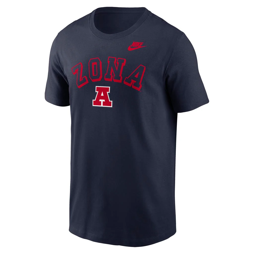 NCAA Arizona Wildcats Nike Legacy Football Cotton T-Shirt - Navy - Image 2