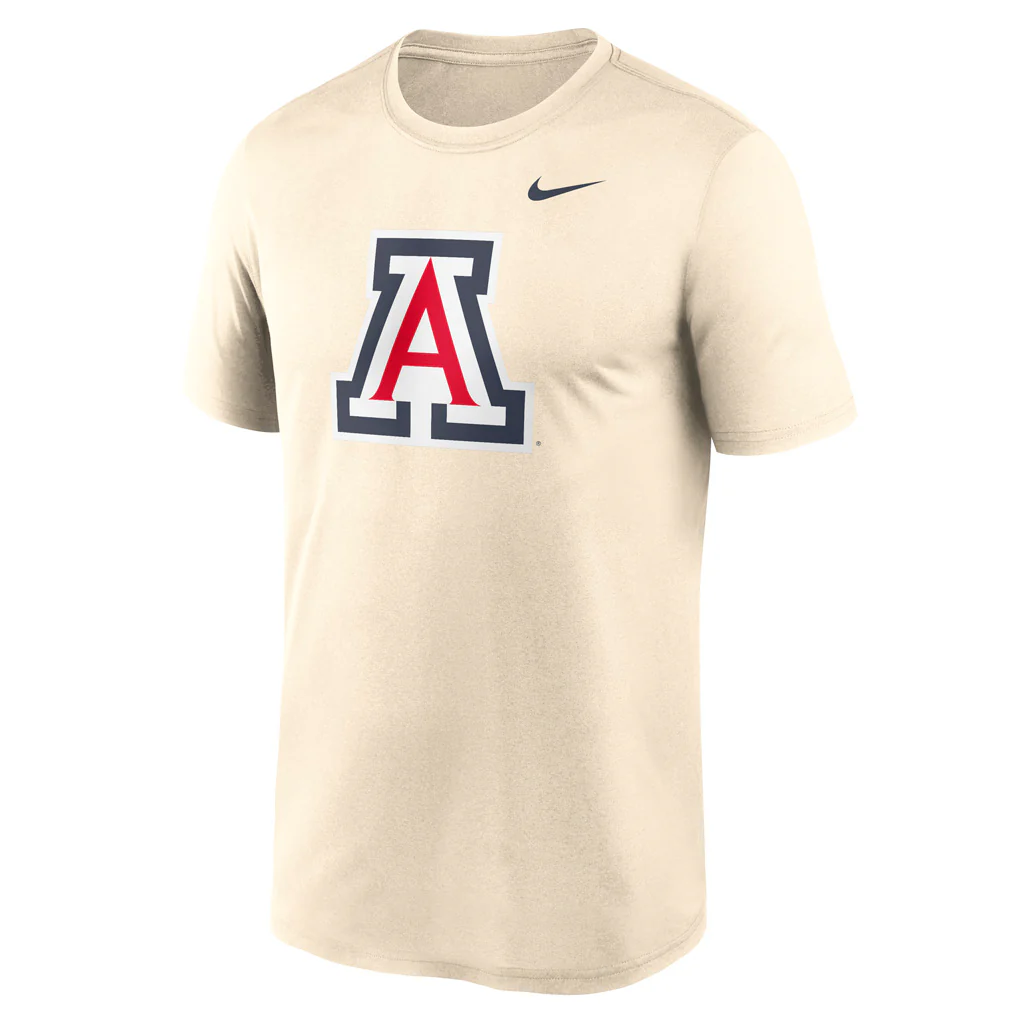 NCAA Arizona Wildcats Nike Legend Primary Logo T-Shirt - Natural - Image 2
