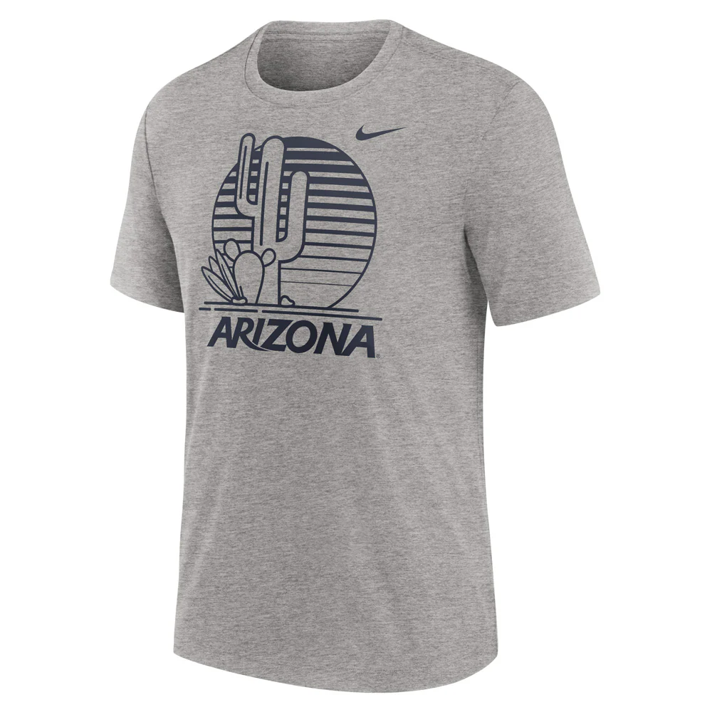 NCAA Arizona Wildcats Nike Local Tri-Blend Time Honored Tradition T-Shirt - Gray - Image 2