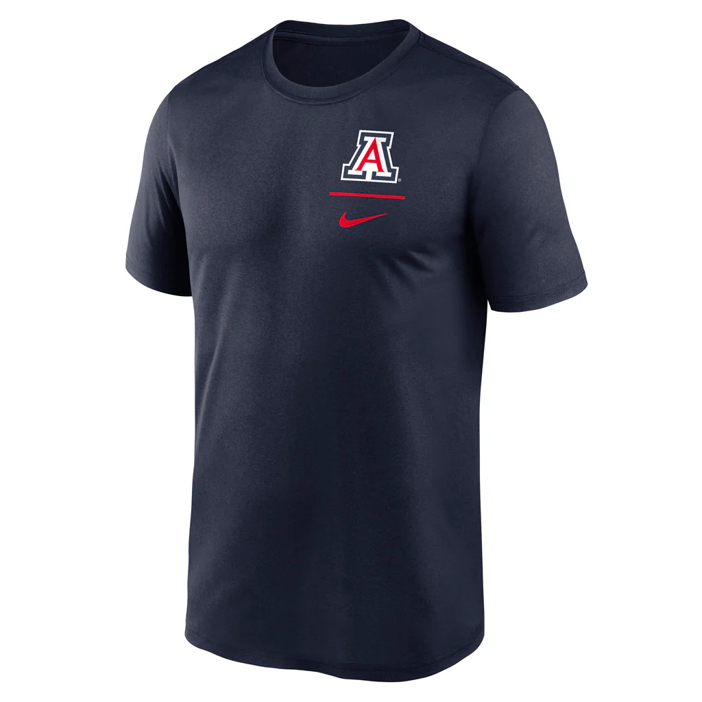 NCAA Arizona Wildcats Nike Logo Legend Performance T-Shirt - Navy - Image 2