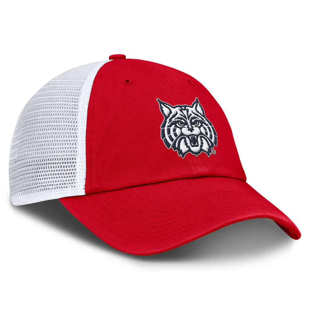 NCAA Arizona Wildcats Nike Mesh Trucker Slouch Adjustable Hat - Red - Image 2