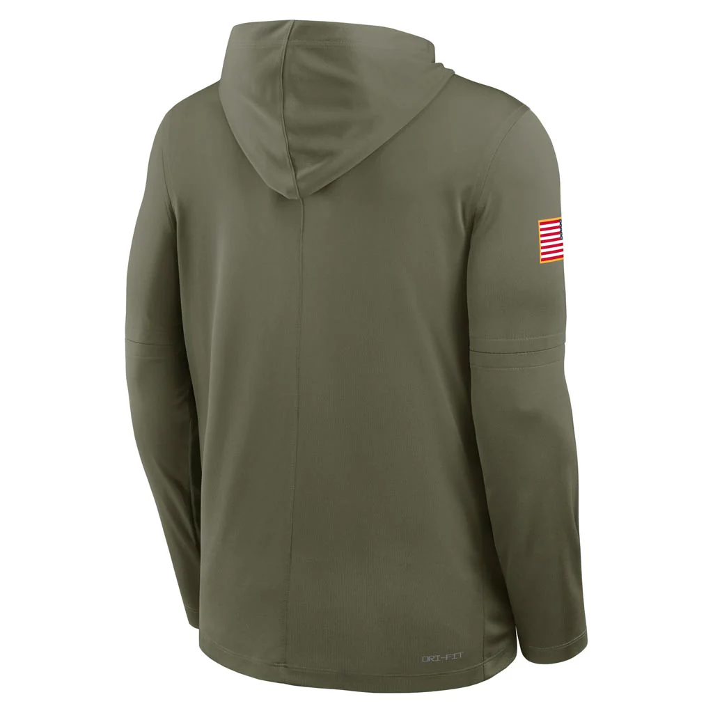 NCAA Arizona Wildcats Nike Military Appreciation Lightweight Pullover Hoodie - Green - Image 3