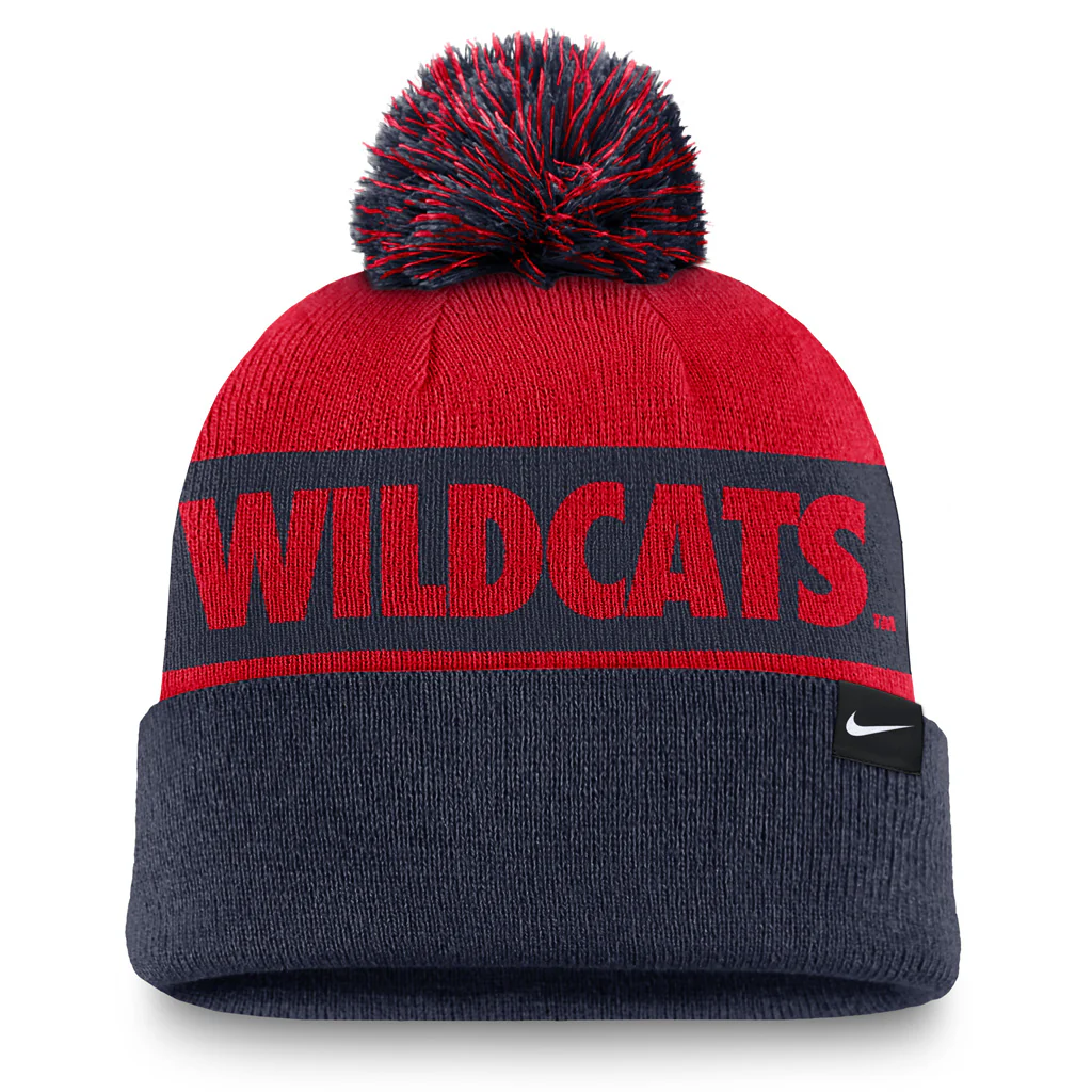 NCAA Arizona Wildcats Nike Peak Alternate Pom Knit Hat - Red - Image 2