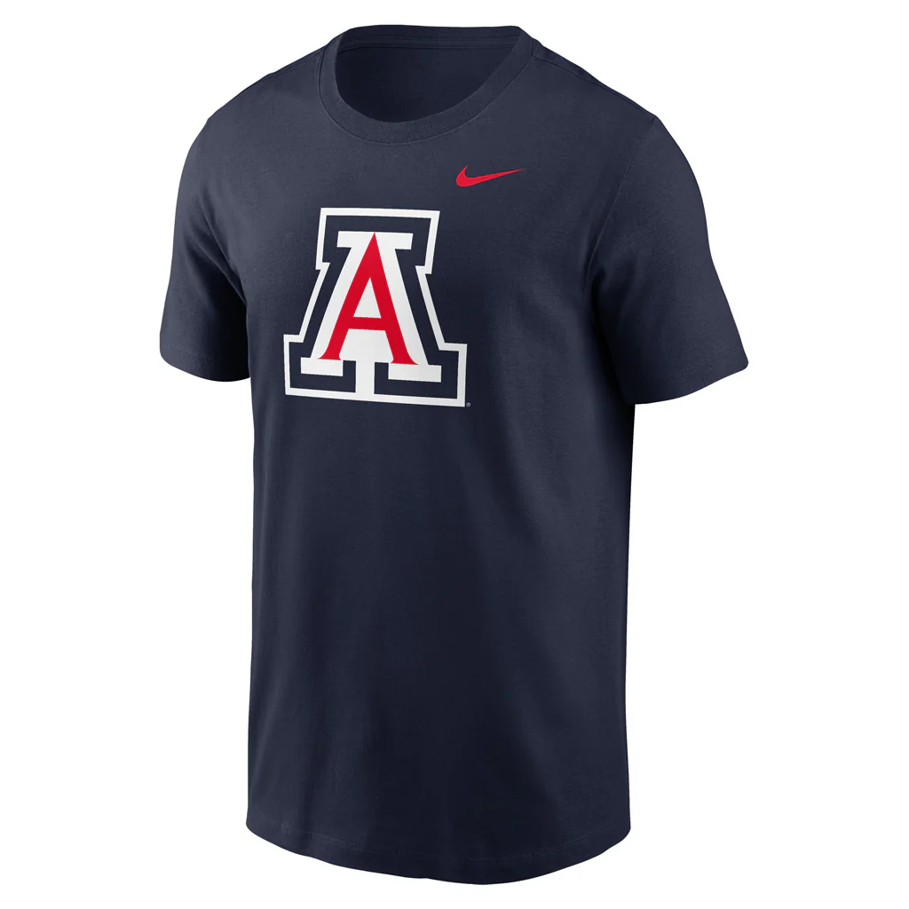 NCAA Arizona Wildcats Nike Primary Essential Logo T-Shirt - Navy - Image 2