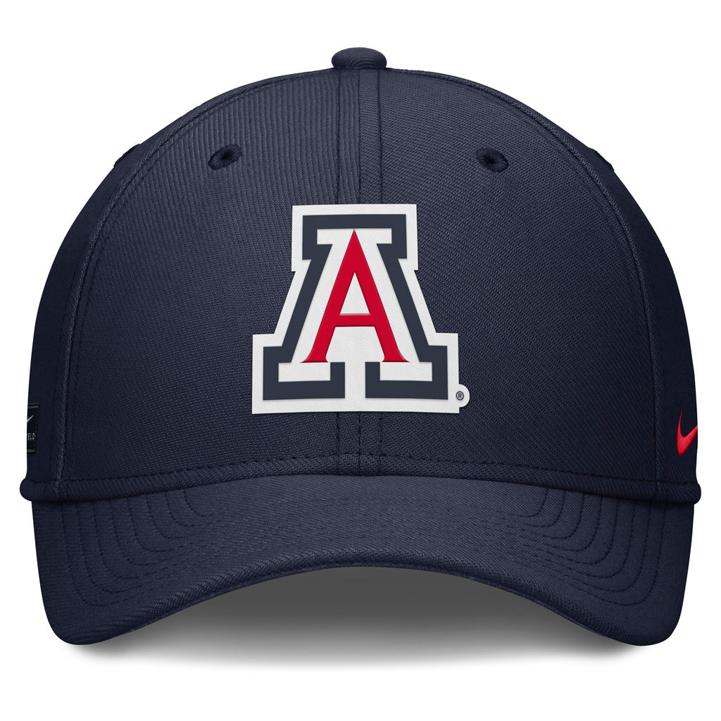 NCAA Arizona Wildcats Nike Primary Logo Rise Swoosh Flex Fit Hat - Navy - Image 3