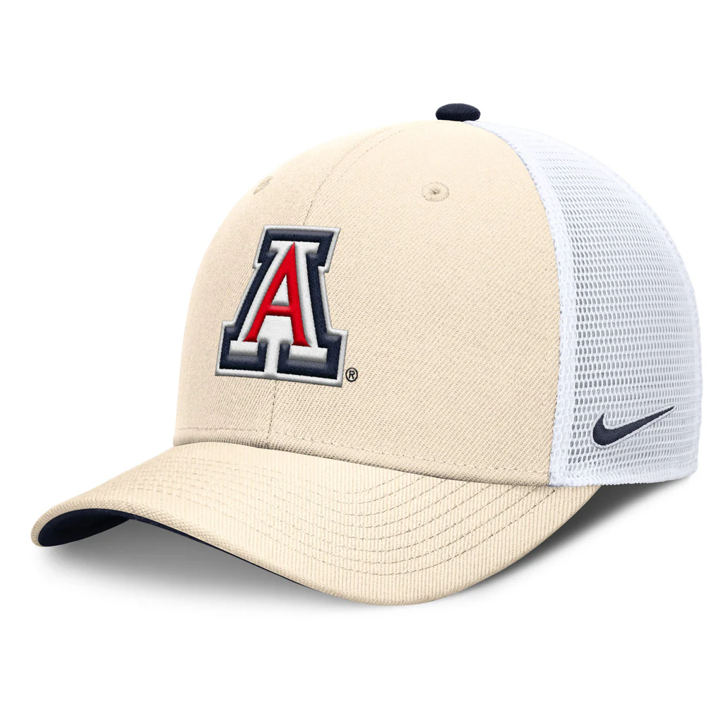 NCAA Arizona Wildcats Nike Primary Logo Structured Snapback Trucker Hat - Natural - Image 2