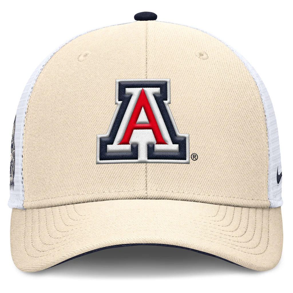NCAA Arizona Wildcats Nike Primary Logo Structured Snapback Trucker Hat - Natural - Image 3