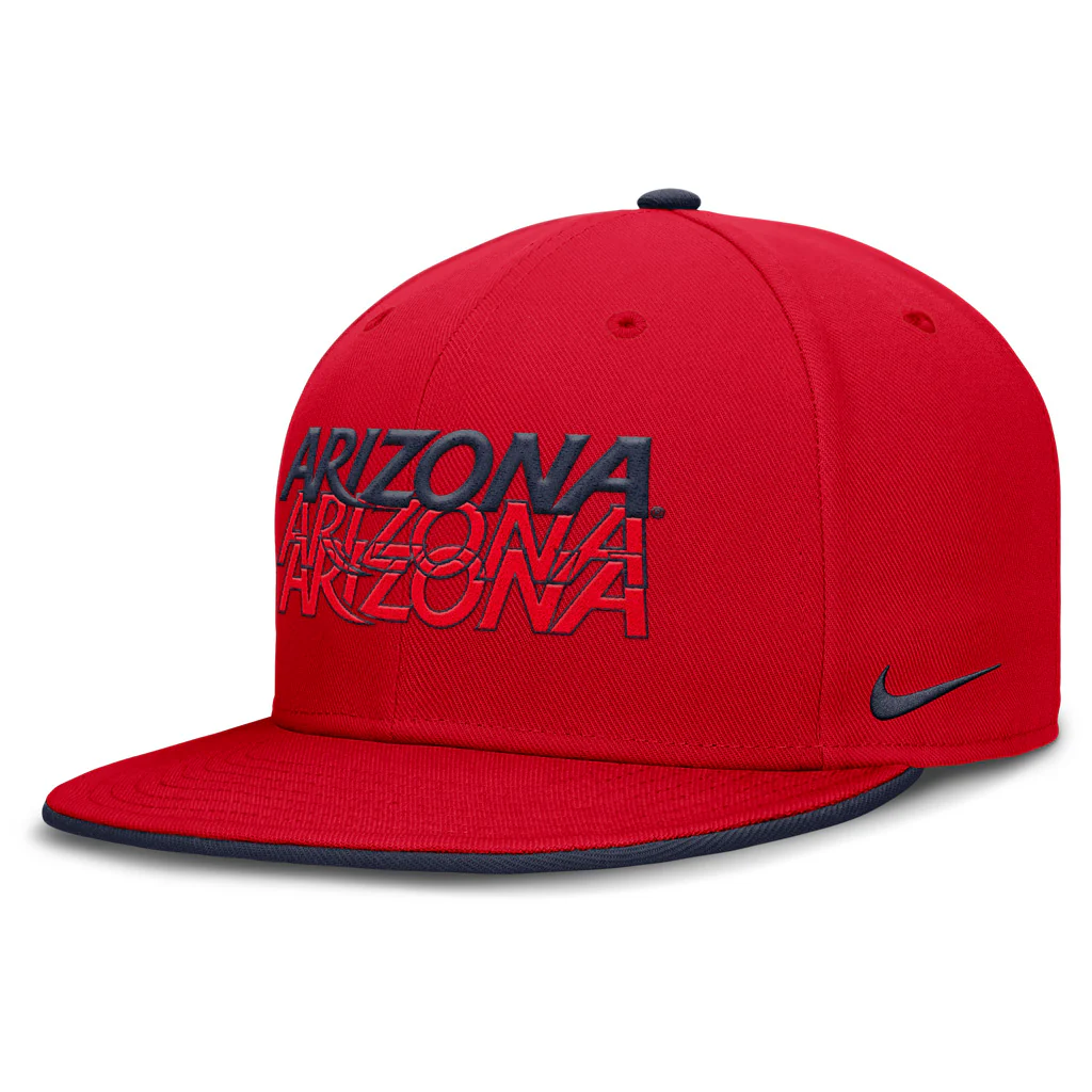 NCAA Arizona Wildcats Nike Repeat Outline Script Fitted Hat - Red