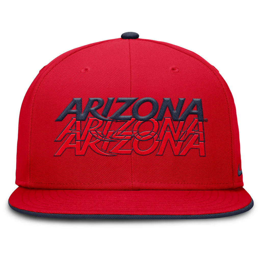 NCAA Arizona Wildcats Nike Repeat Outline Script Fitted Hat - Red - Image 2