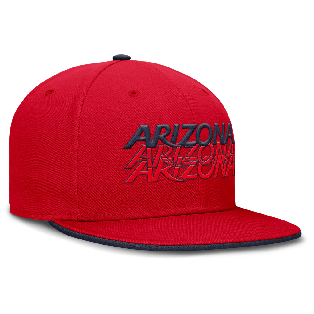 NCAA Arizona Wildcats Nike Repeat Outline Script Fitted Hat - Red - Image 3