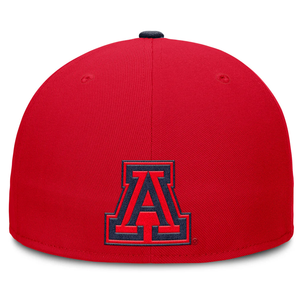 NCAA Arizona Wildcats Nike Repeat Outline Script Fitted Hat - Red - Image 4
