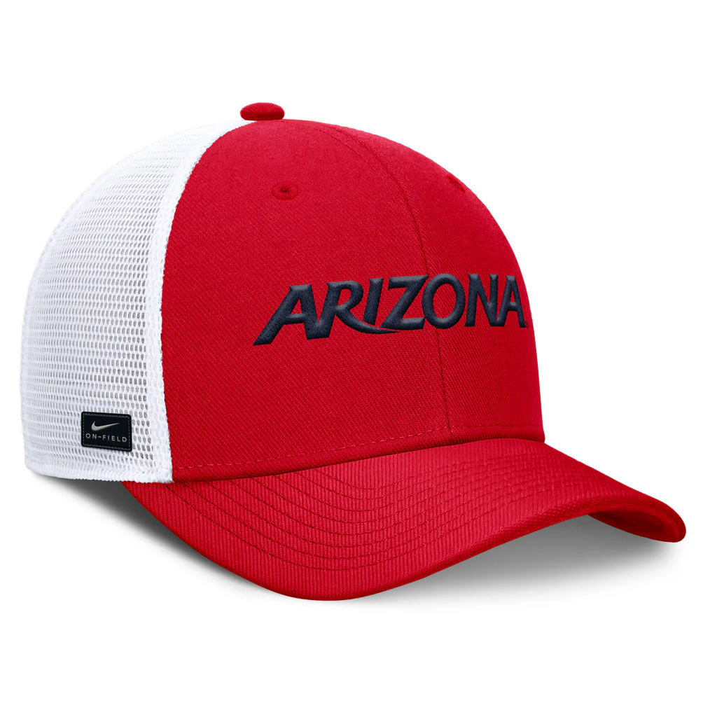 NCAA Arizona Wildcats Nike Script Snapback Trucker Hat - Red - Image 2