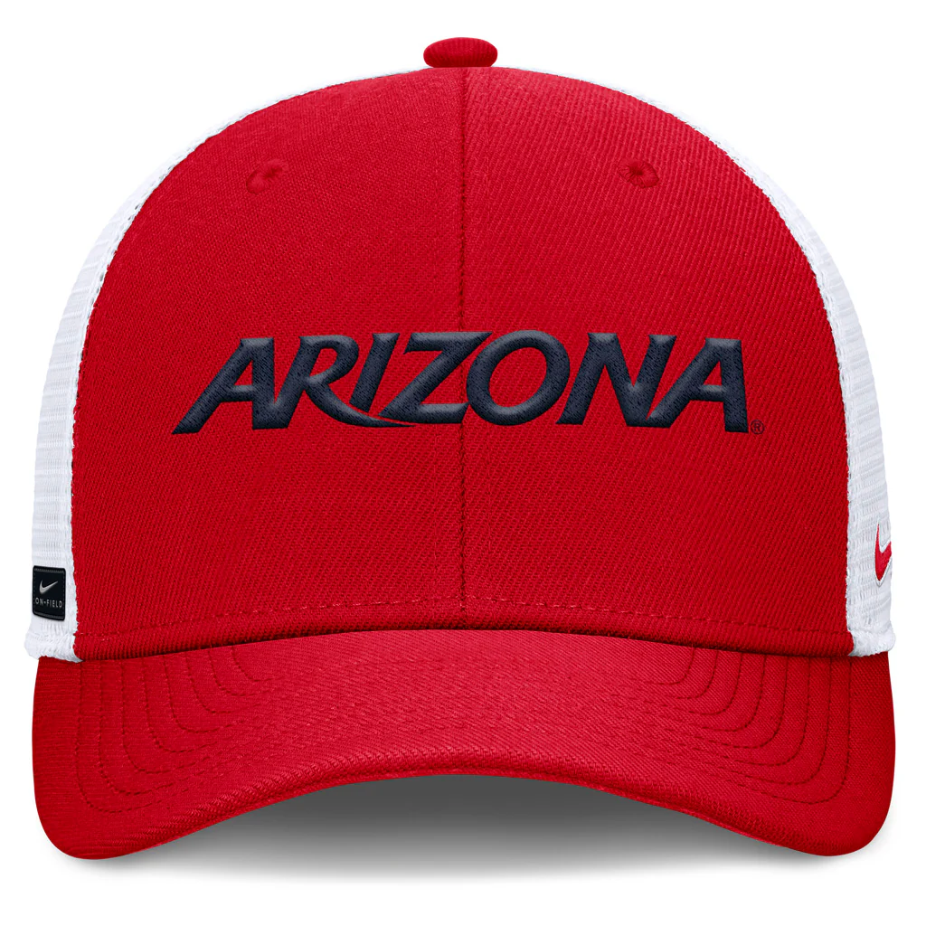 NCAA Arizona Wildcats Nike Script Snapback Trucker Hat - Red - Image 3