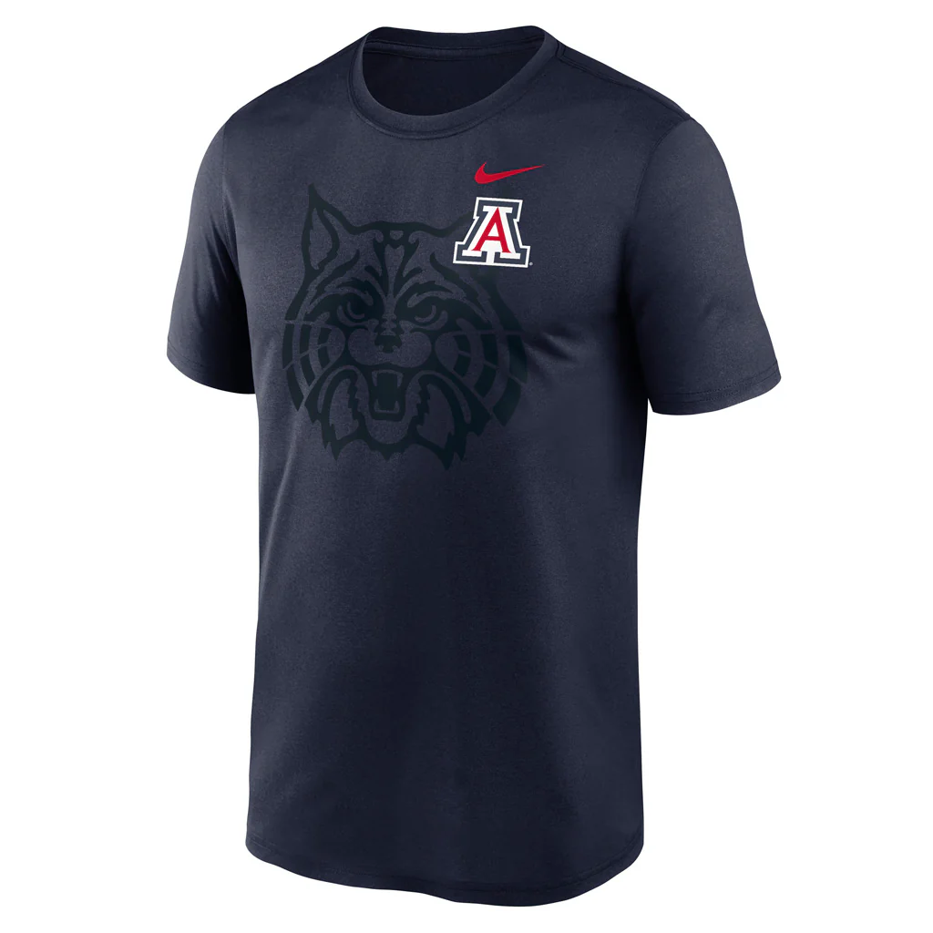 NCAA Arizona Wildcats Nike Shadow Logo Legend T-Shirt - Navy - Image 2
