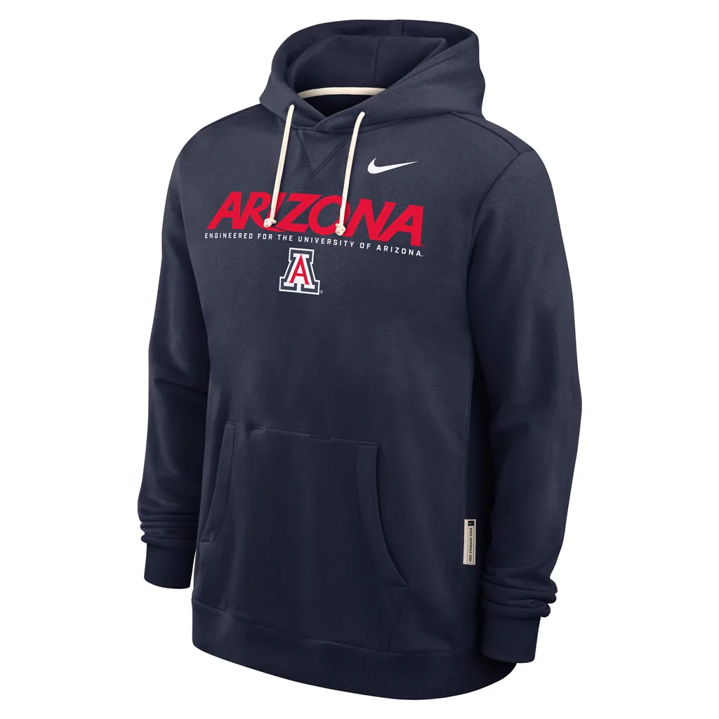 NCAA Arizona Wildcats Nike Sideline Standard Issue Dri-FIT Hoodie - Navy - Image 2