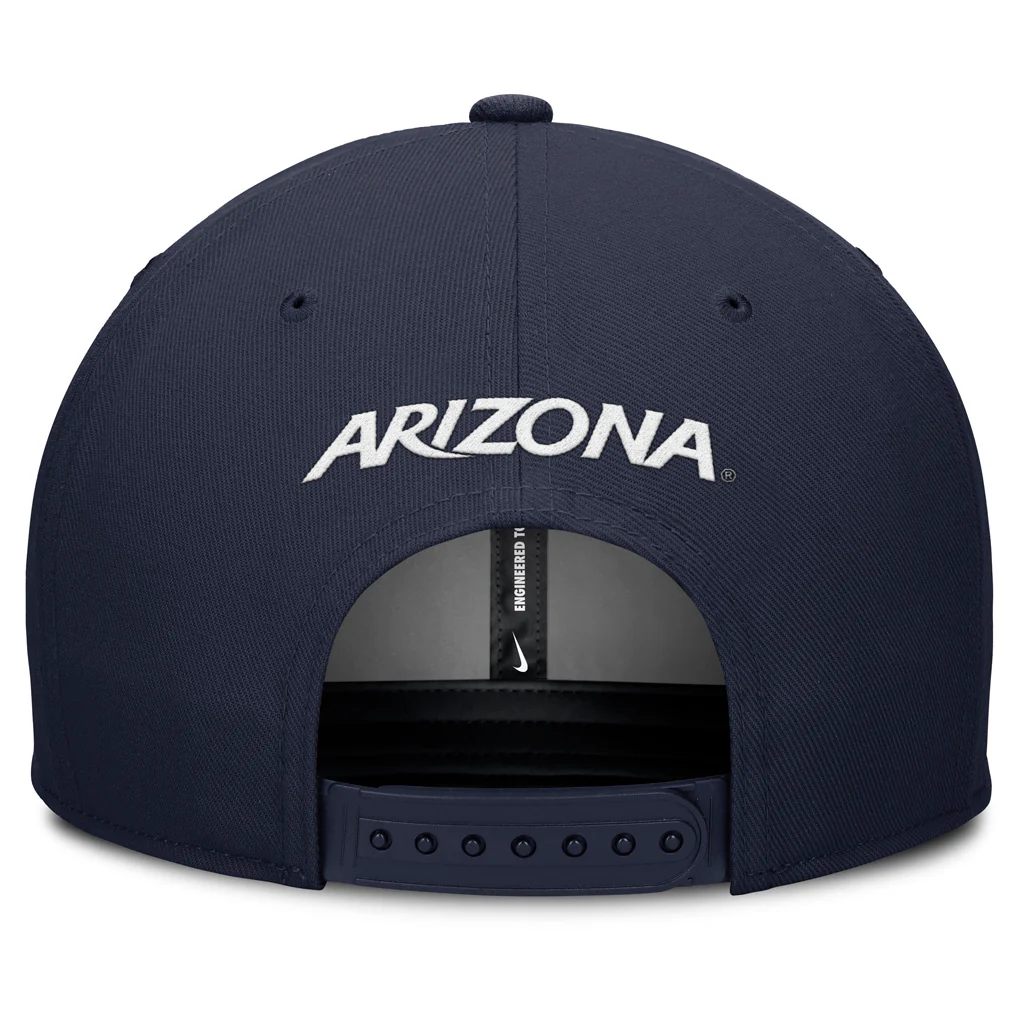 NCAA Arizona Wildcats Nike Split Panel Logo Snapback Hat - Navy - Image 4