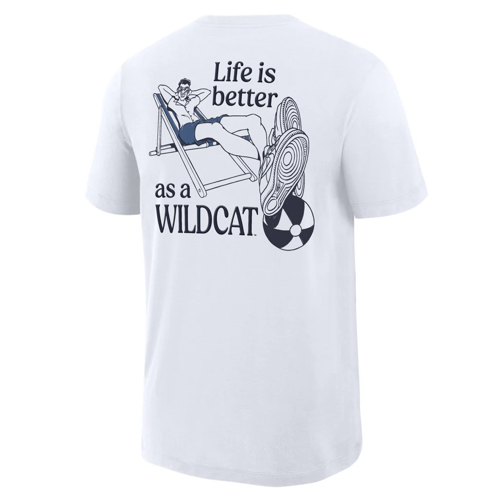 NCAA Arizona Wildcats Nike Spring Break Slub T-Shirt - White - Image 3