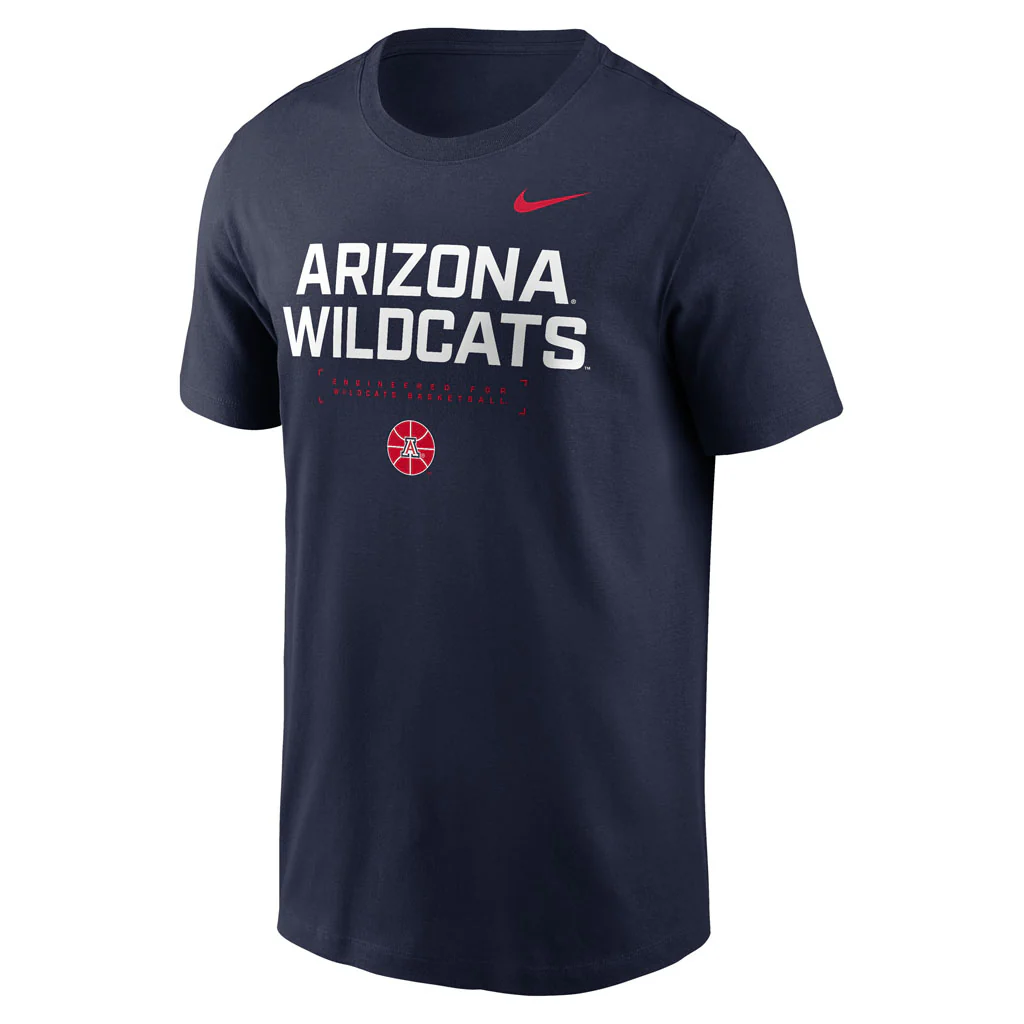 NCAA Arizona Wildcats Nike Stack Script Cotton T-Shirt - Navy - Image 2