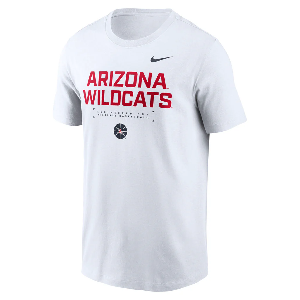NCAA Arizona Wildcats Nike Stack Script Cotton T-Shirt - White - Image 2