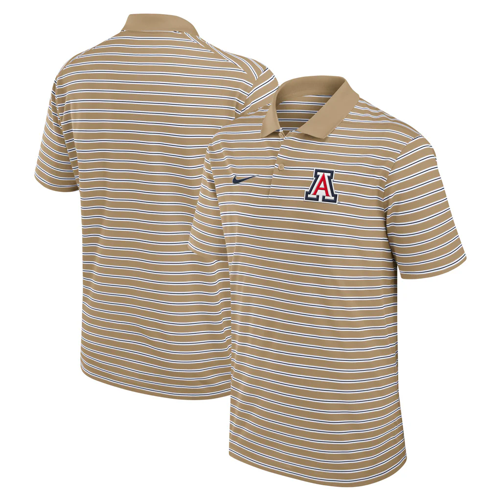 NCAA Arizona Wildcats Nike Striped Polo - Khaki