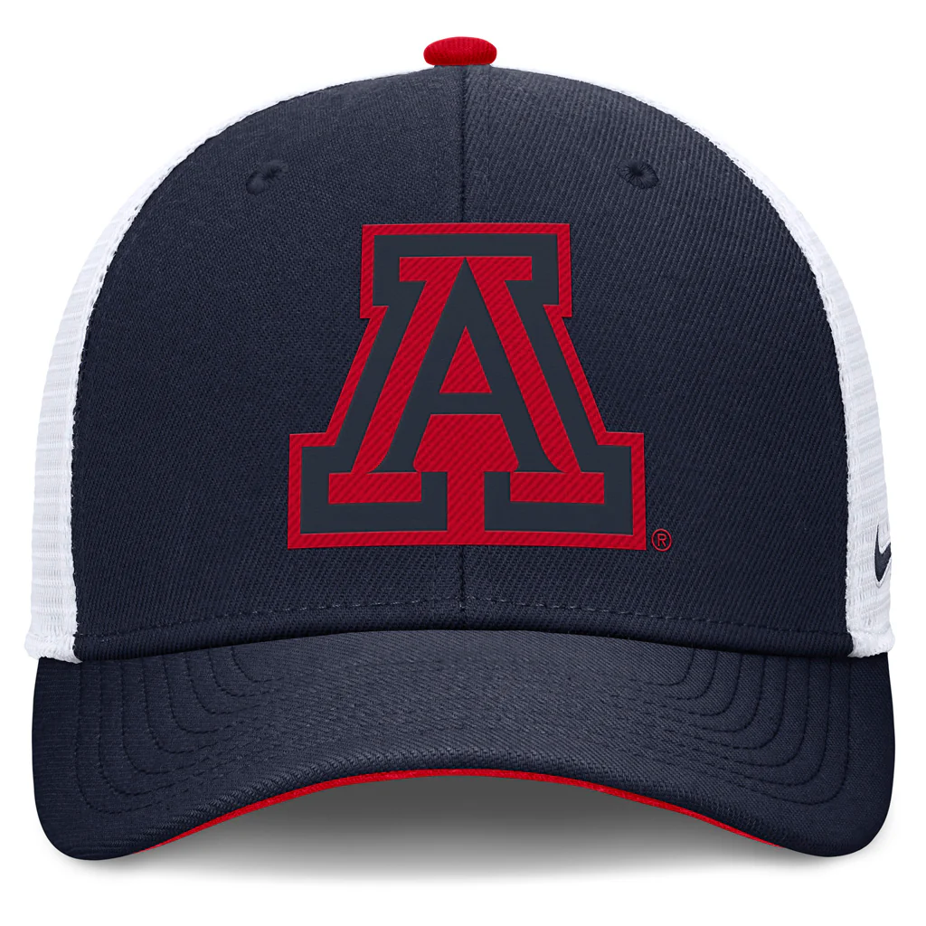 NCAA Arizona Wildcats Nike Tonal Primary Logo Snapback Trucker Hat - Navy - Image 2