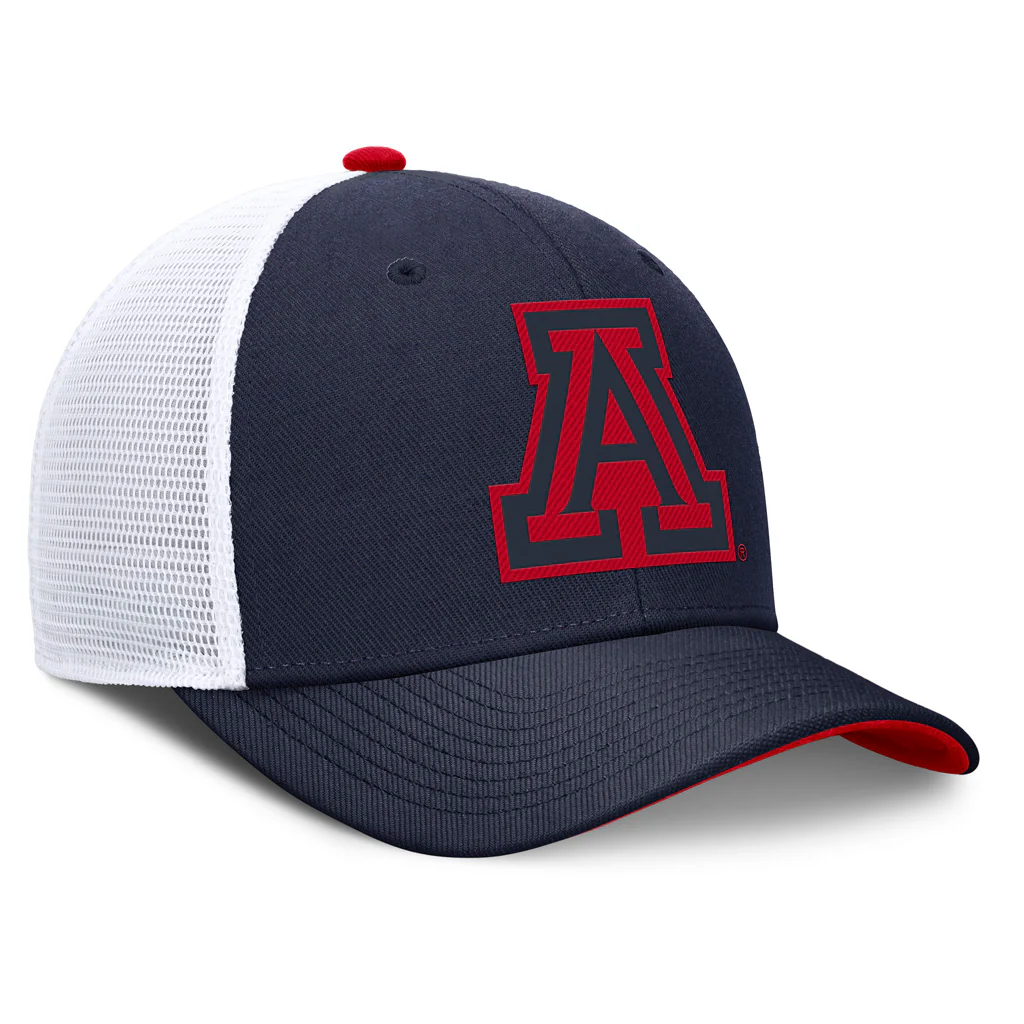 NCAA Arizona Wildcats Nike Tonal Primary Logo Snapback Trucker Hat - Navy - Image 3