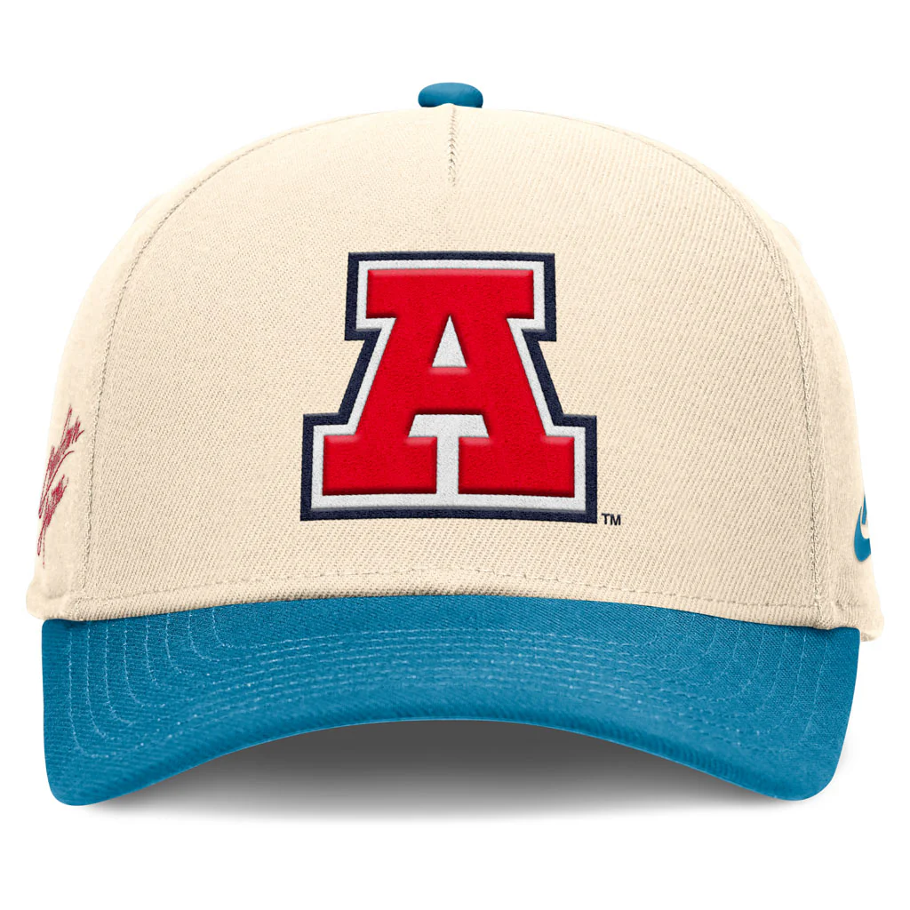 NCAA Arizona Wildcats Nike Two-Tone Throwback A Logo Structured  Adjustable Hat - Cream - Image 2